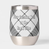 クランMacFarlaneクレストオーバー白黒タータンチェック (背面)