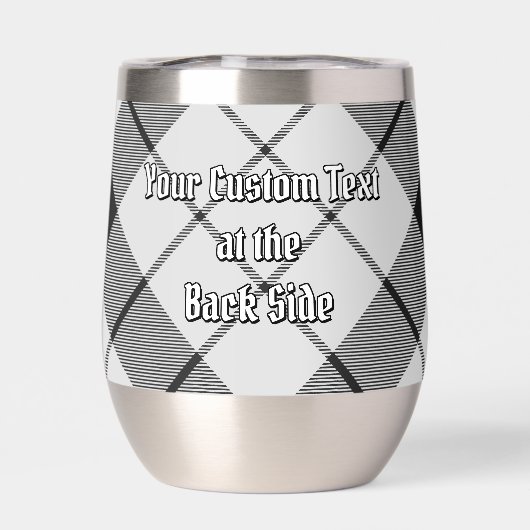 クランMacFarlaneクレストオーバー白黒タータンチェック (背面)