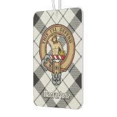 クランMacFarlaneクレストオーバー白黒タータンチェック カーエアーフレッシュナー (左)