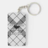 クランMacFarlaneクレストオーバー白黒タータンチェック キーホルダー (裏面)