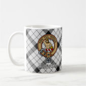 クランMacFarlaneクレストオーバー白黒タータンチェック コーヒーマグカップ (左)