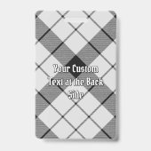 クランMacFarlaneクレストオーバー白黒タータンチェック バッジ (裏面)