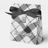 クランMacFarlaneクレストオーバー白黒タータンチェック フェイバーボックス (正面サイド)
