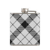 クランMacFarlaneクレストオーバー白黒タータンチェック フラスク (裏面)