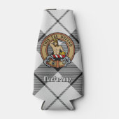 クランMacFarlaneクレストオーバー白黒タータンチェック ボトルクーラー (正面)