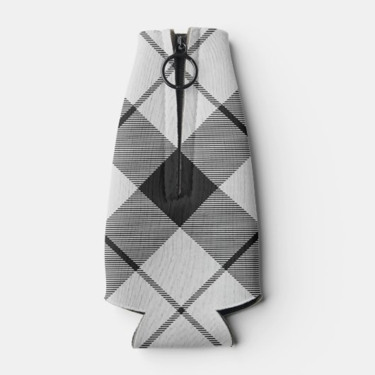 クランMacFarlaneクレストオーバー白黒タータンチェック ボトルクーラー (裏面)