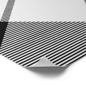 クランMacFarlaneクレストオーバー白黒タータンチェック ポスター (角)