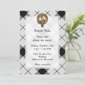 クランMacFarlaneクレストオーバー白黒タータンチェック 招待状 (スタンド正面)