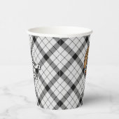クランMacFarlaneクレストオーバー白黒タータンチェック 紙コップ (右)