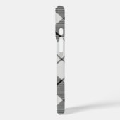 クランMacFarlaneクレストオーバー白黒タータンチェック Case-Mate iPhoneケース (裏面 / 左)
