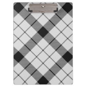 クランMacFarlane白黒タータンチェック クリップボード (正面)