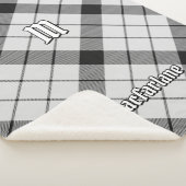 クランMacFarlane白黒タータンチェック シェルパブランケット (3/4)