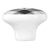 クランMacFarlane白黒タータンチェック セラミックノブ (側面)