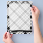 クランMacFarlane白黒タータンチェック チラシ (手)