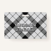 クランMacFarlane白黒タータンチェック バッジ (裏面)