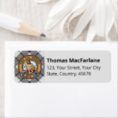 クランMacFarlane白黒タータンチェック ラベル (インサイチュ)