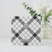 クランMacFarlane白黒タータンチェック 招待状 (スタンド正面)