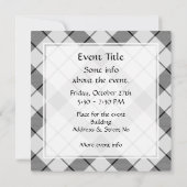 クランMacFarlane白黒タータンチェック 招待状 (裏面)
