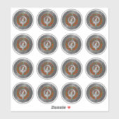 クランMacFieクレスト&タータンチェックノット シール (シート)