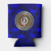 クランMacFieクレスト&タータンチェックノット 缶クーラー (正面)