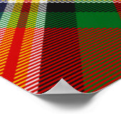 クランMacGillクレストオーバータータンチェック ポスター (角)