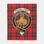 クランMacGillivrayモダンタータンチェックPlaid フリースブランケット (正面)