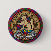 クランMacGowanクレストオーバータータンチェック 缶バッジ (正面)