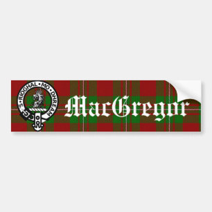 クランMacGregorクレストバッジとタータンチェック バンパーステッカー