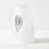 クランMacGregorクレスト&タータンチェック フロストグラスビールジョッキ (正面左)