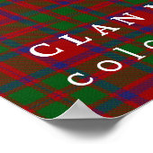 クランMacIntoshカラーズオブスコットランドタータンチェック ポスター (角)