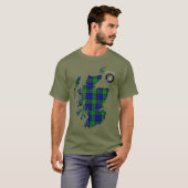 クランMacKayタータンチェックマップ&クレストTシャツ Tシャツ (正面フル)