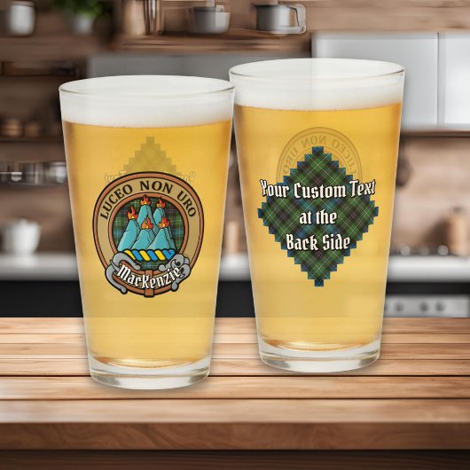 クランMacKenzieクレストオーバータータンチェック タンブラーグラス