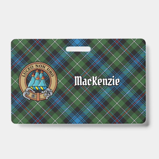 クランMacKenzieクレストオーバータータンチェック バッジ (正面)