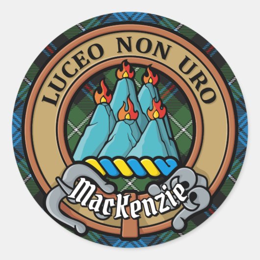 クランMacKenzieクレストオーバータータンチェック ラウンドシール (正面)