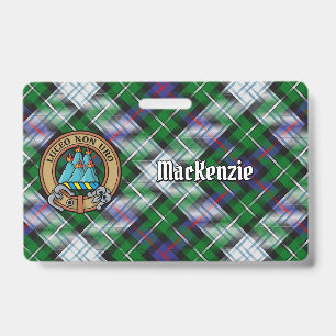 クランMacKenzieクレストオーバードレスタータンチェック バッジ