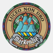 クランMacKenzieクレストオーバードレスタータンチェック ラウンドシール (正面)