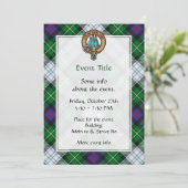 クランMacKenzieクレストオーバードレスタータンチェック 招待状 (スタンド正面)