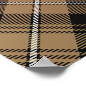 クランMacKenzieクレストオーバー狩りタータンチェック ポスター (角)