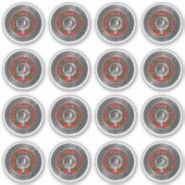 クランMacKinnonクレスト&タータンチェックノットシール シール (正面)