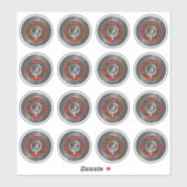 クランMacKinnonクレスト&タータンチェックノットシール シール (シート)