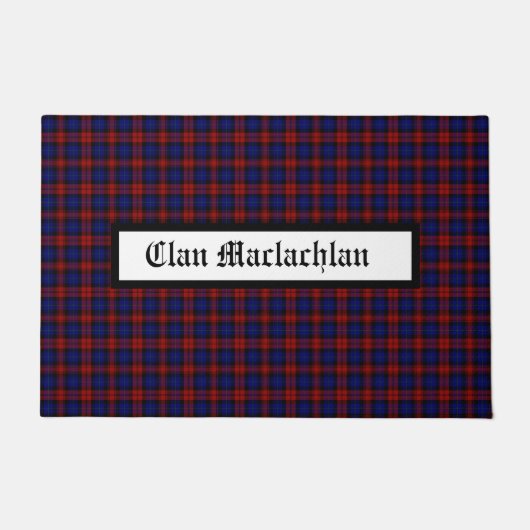 クランMaclachlanのタータンチェックモダンカスタマイズ可能 ドアマット (正面)