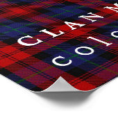 クランMacLachlan Colors of Scotlandタータンチェック ポスター (角)
