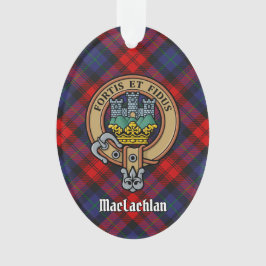 クランMacLachlan Crest overタータンチェック オーナメント