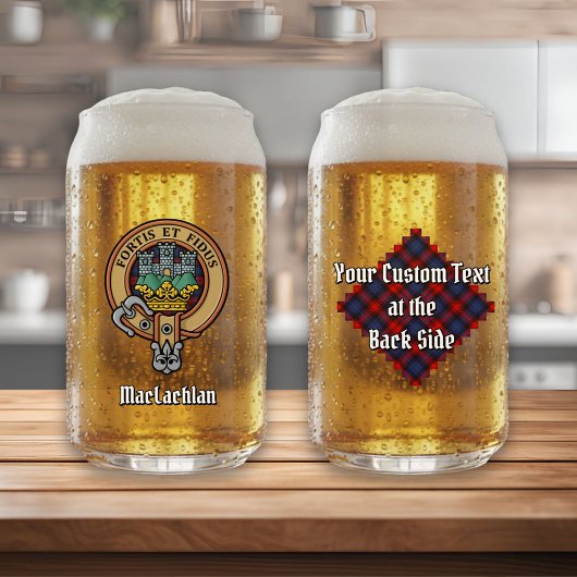 クランMacLachlan Crest overタータンチェック ガラス缶