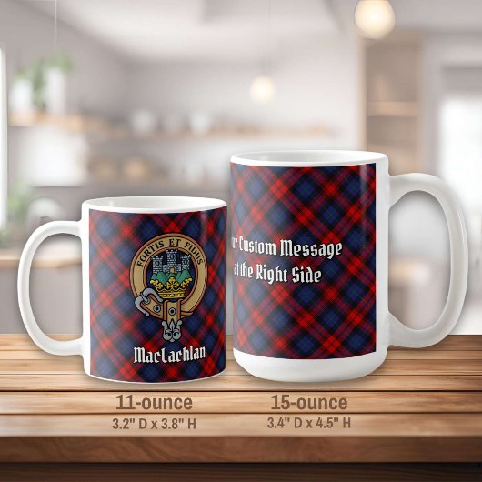 クランMacLachlan Crest overタータンチェック コーヒーマグカップ