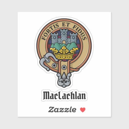 クランMacLachlan Crest overタータンチェック シール (シート)