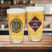 クランMacLachlan Crest overタータンチェック タンブラーグラス