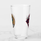 クランMacLachlan Crest overタータンチェック タンブラーグラス (左)