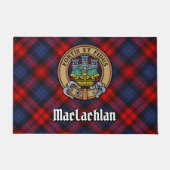 クランMacLachlan Crest overタータンチェック ドアマット (正面)
