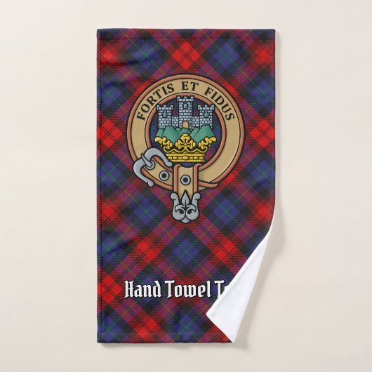 クランMacLachlan Crest overタータンチェック バスタオルセット (ハンドタオル)
